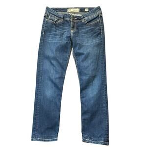 BKE Addison Skinny Medium Wash Thick Stitch Ankle Jeans Size 27R